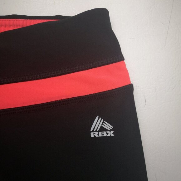 Reebok Ladies Size XL Ankle Length Black with Salmon Accents Leggings - Picture 4 of 7